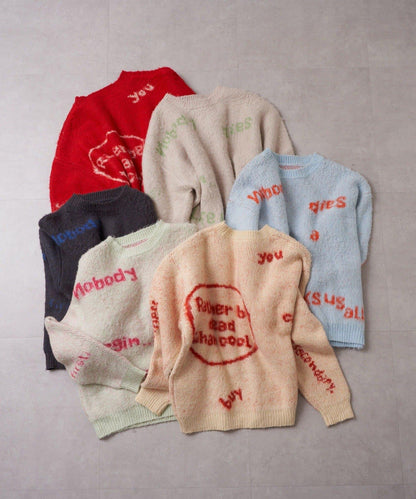 手工編織標誌針織衫