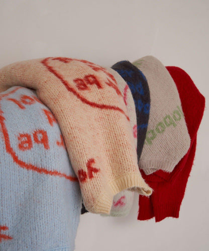 手工編織標誌針織衫