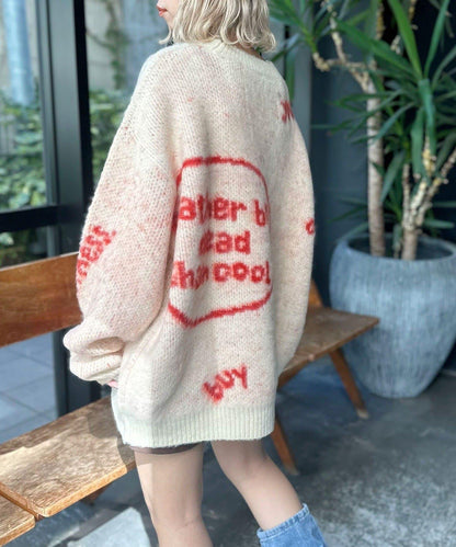 手工編織標誌針織衫