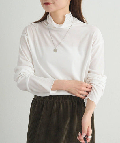 【25AW新色上市！】棉質透視高領T恤