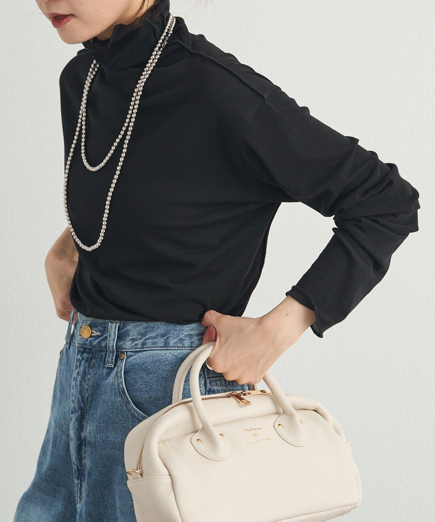 【25AW新色上市！】棉質透視高領T恤