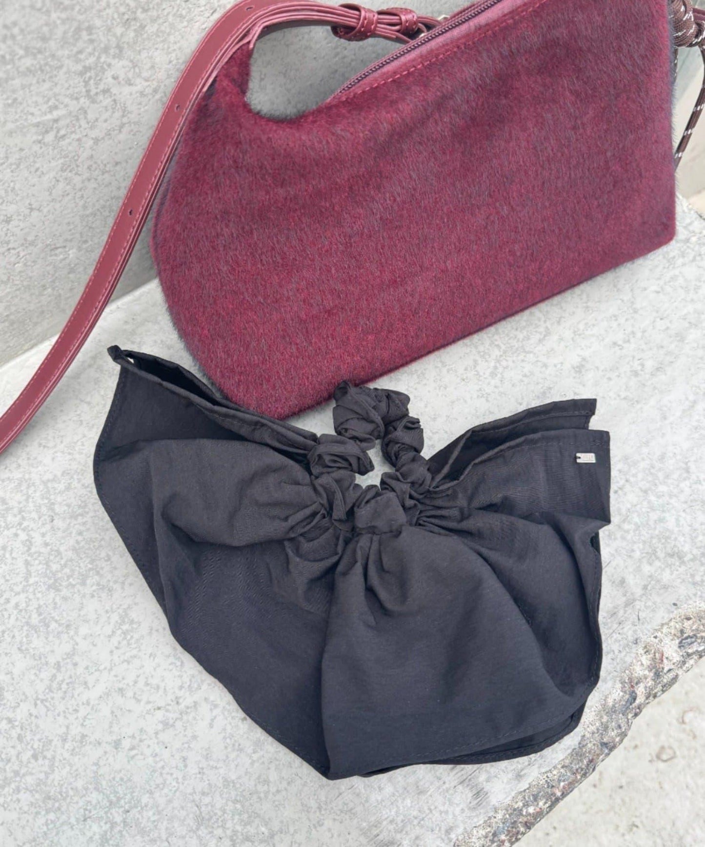 lil帶盤半邊荷葉邊髮圈