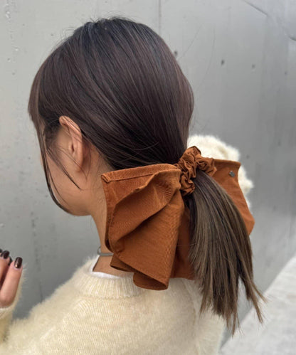 lil帶盤半邊荷葉邊髮圈