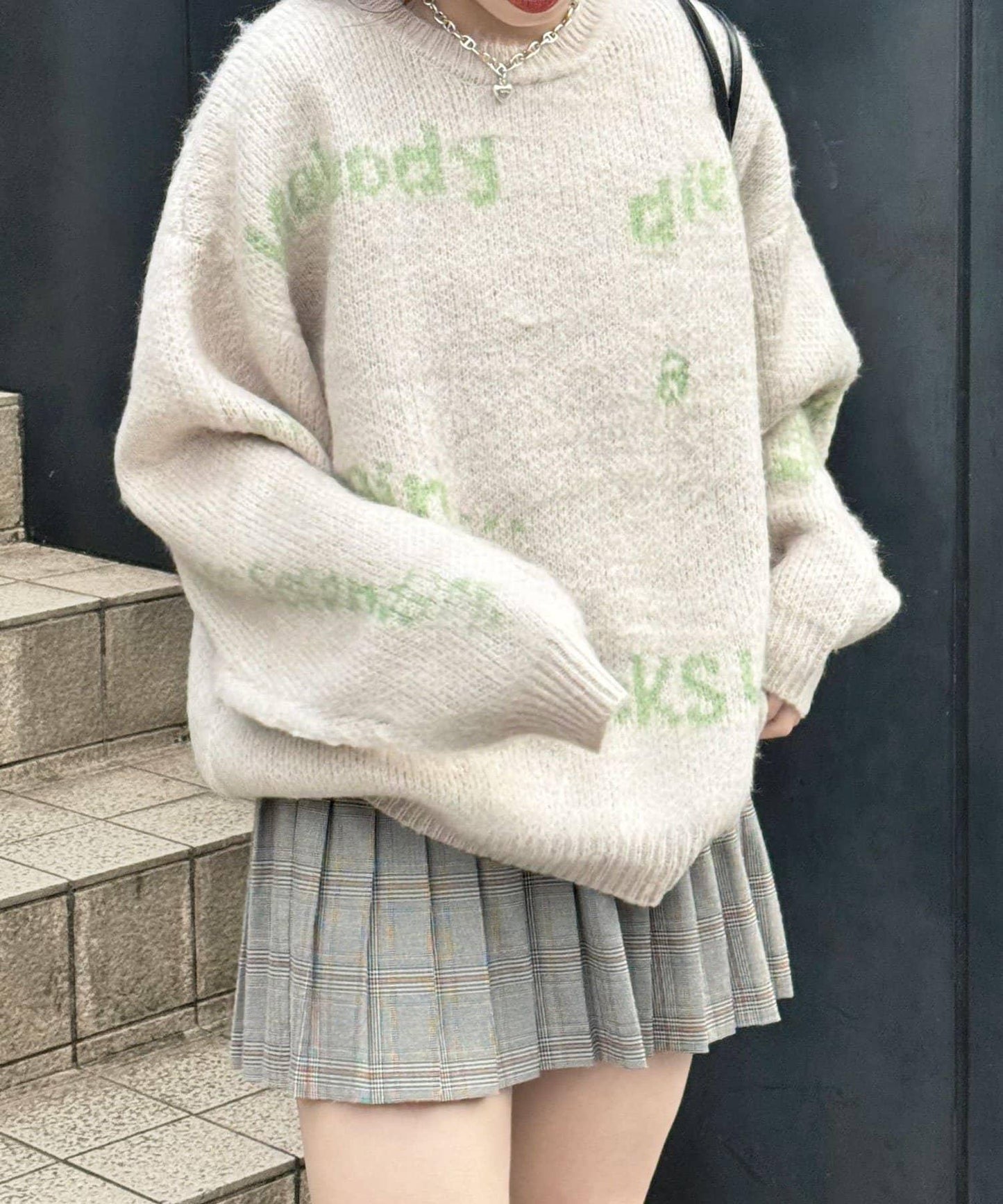 手工編織標誌針織衫