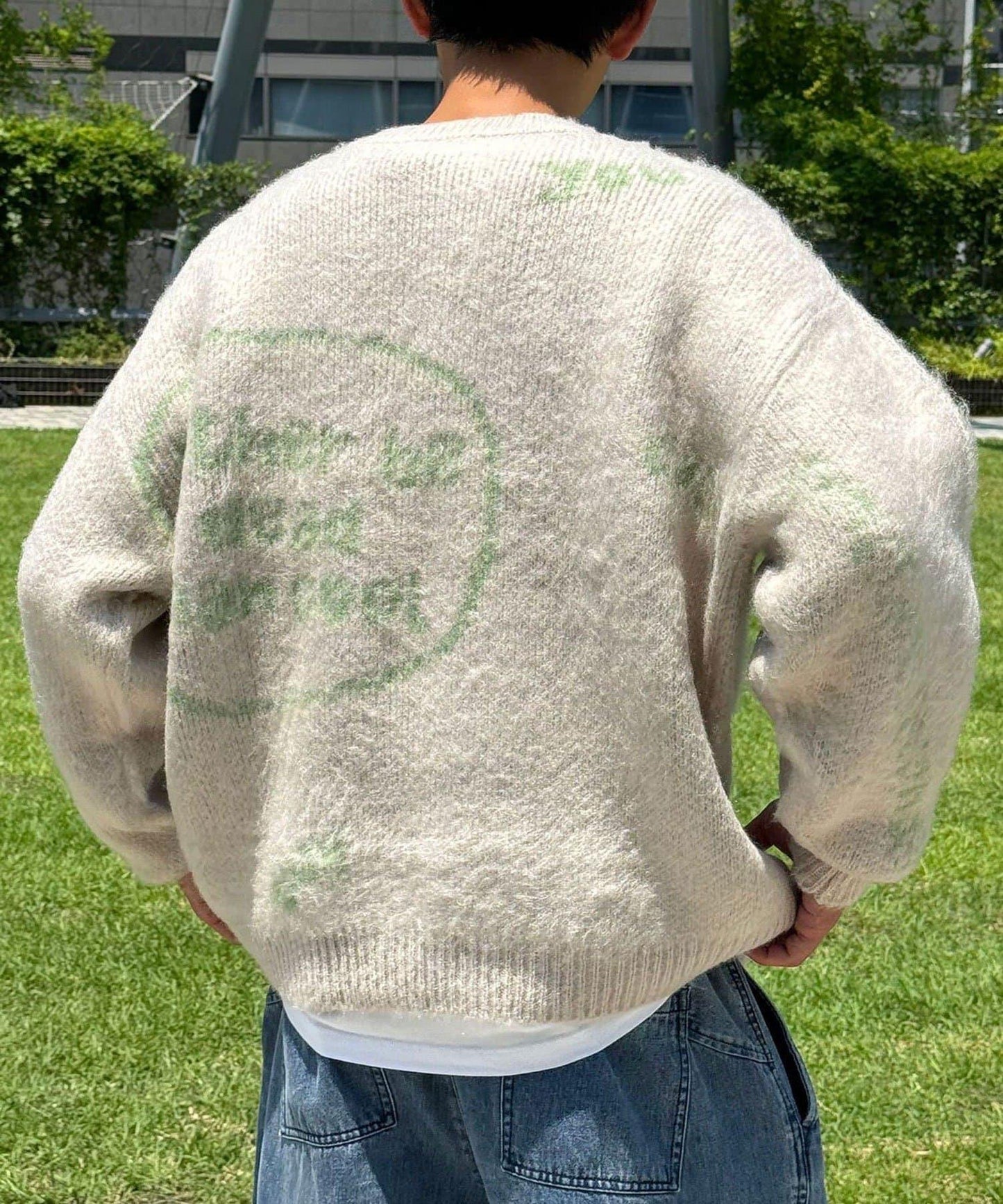 手工編織標誌針織衫