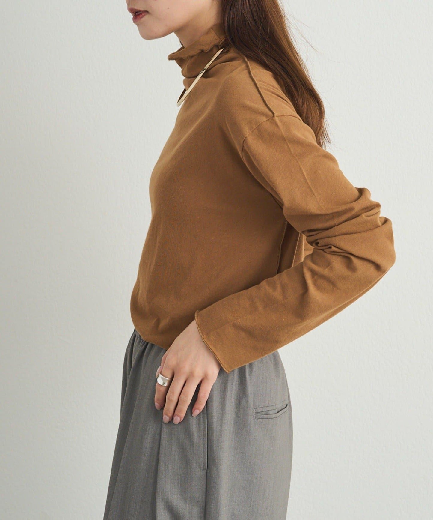 【25AW新色上市！】棉質透視高領T恤