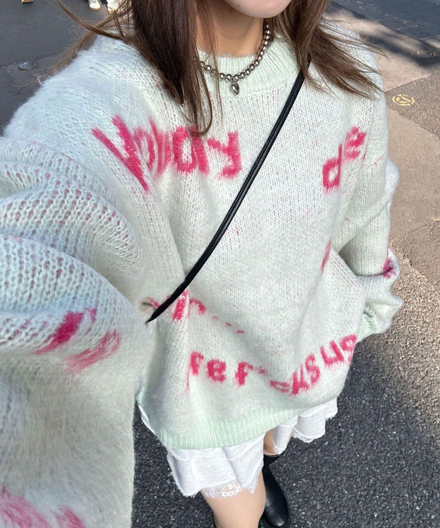 手工編織標誌針織衫