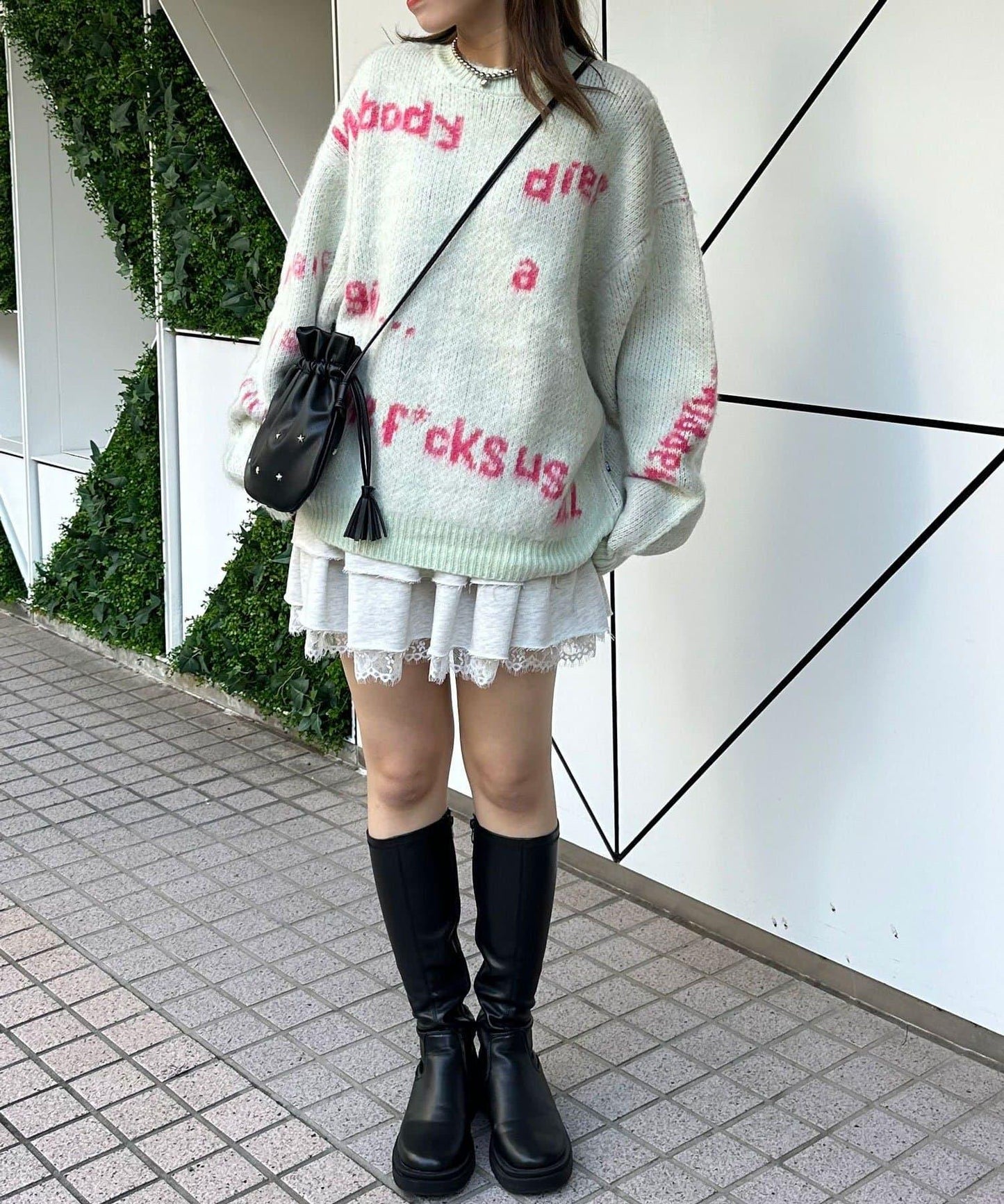 手工編織標誌針織衫