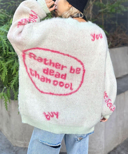 手工編織標誌針織衫