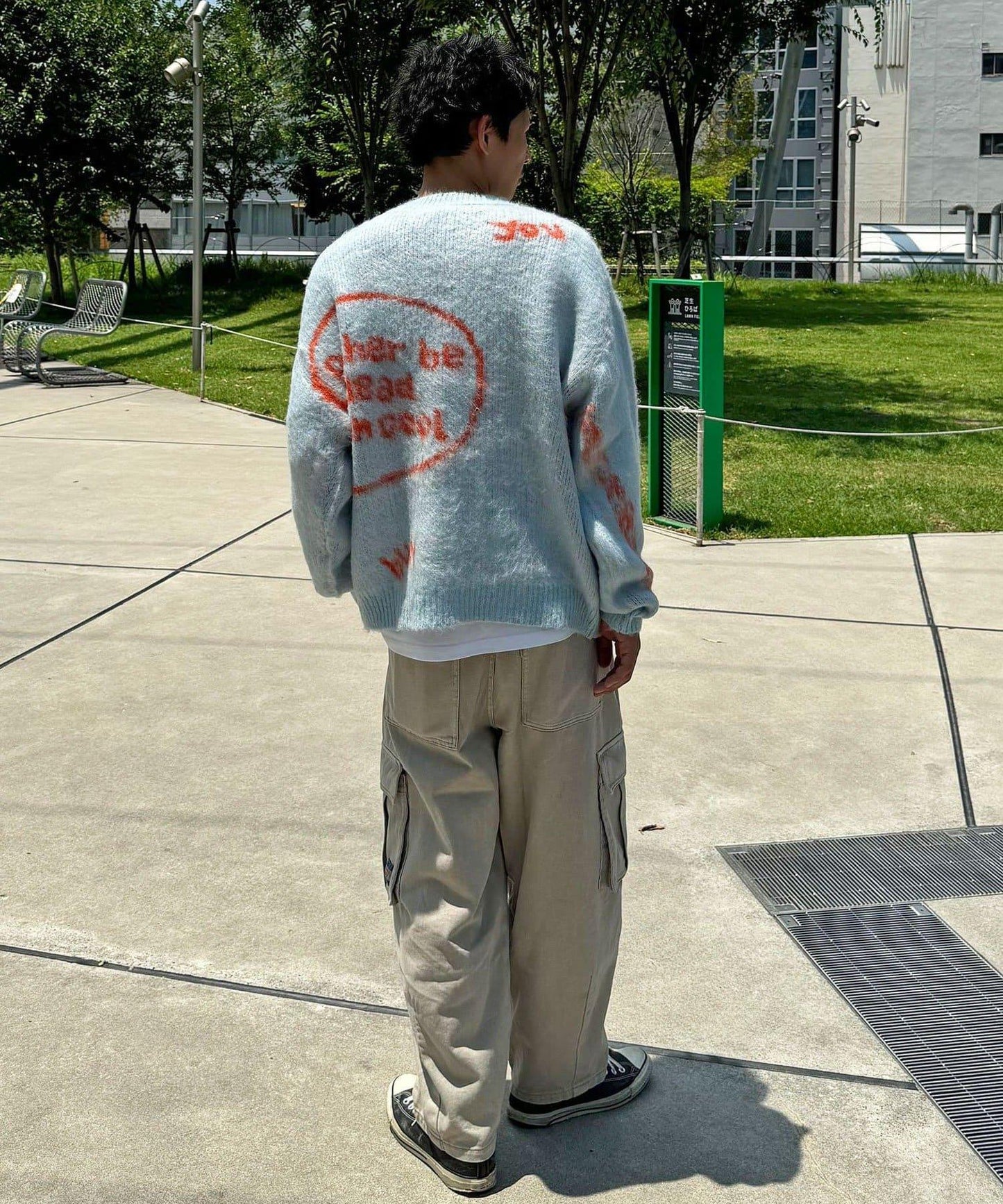 手工編織標誌針織衫