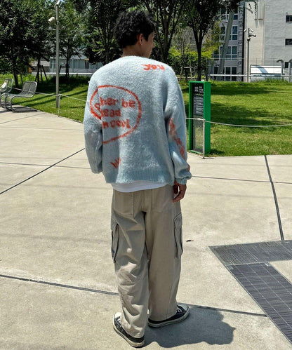 手工編織標誌針織衫