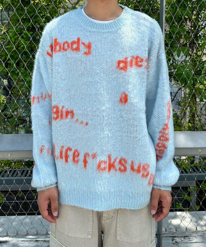 手工編織標誌針織衫