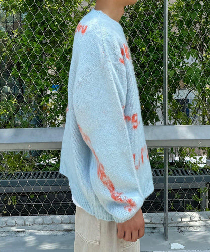 手工編織標誌針織衫