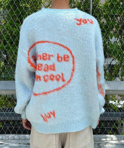 手工編織標誌針織衫