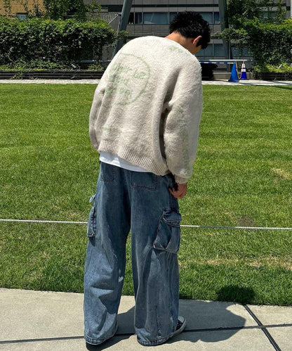 手工編織標誌針織衫