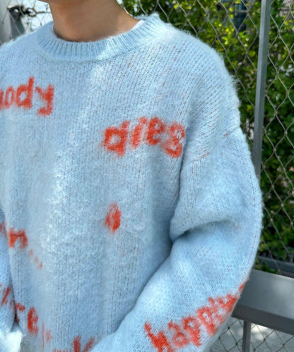 手工編織標誌針織衫