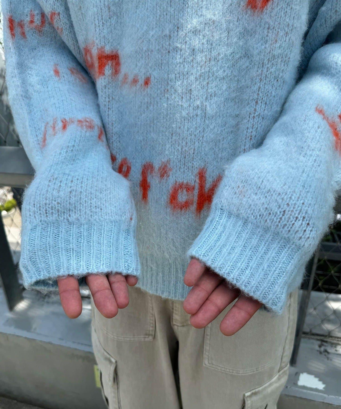 手工編織標誌針織衫