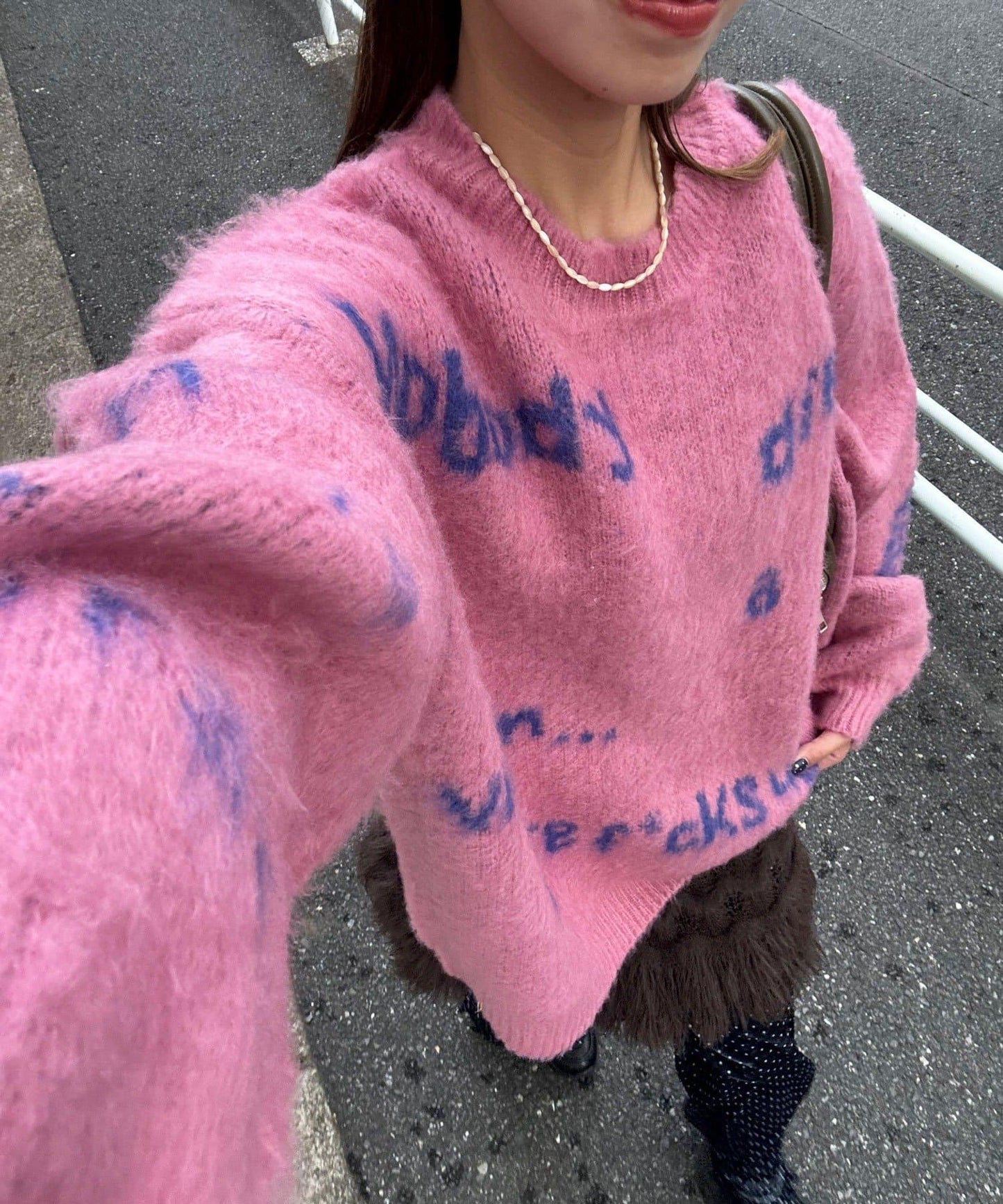 手工編織標誌針織衫