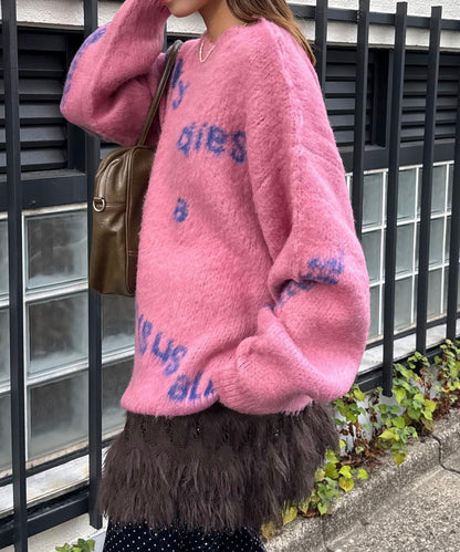 手工編織標誌針織衫