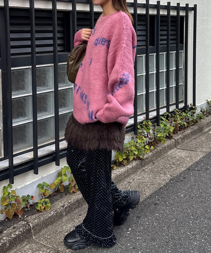 手工編織標誌針織衫