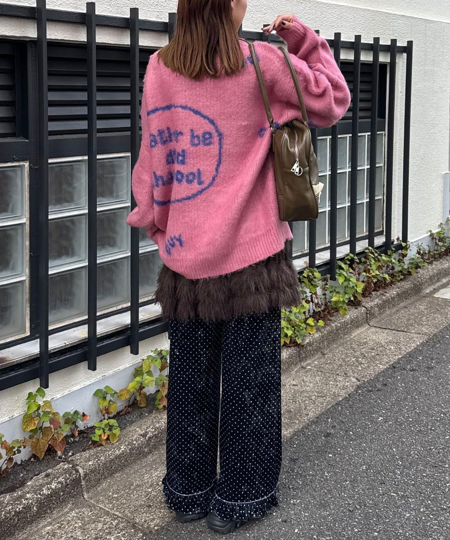 手工編織標誌針織衫