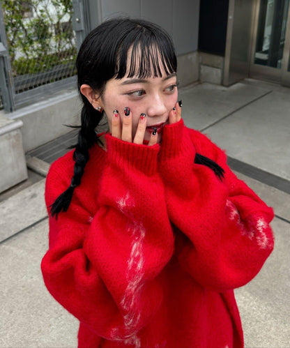 手工編織標誌針織衫