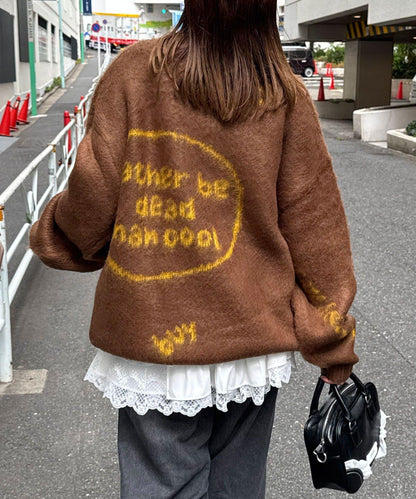 手工編織標誌針織衫