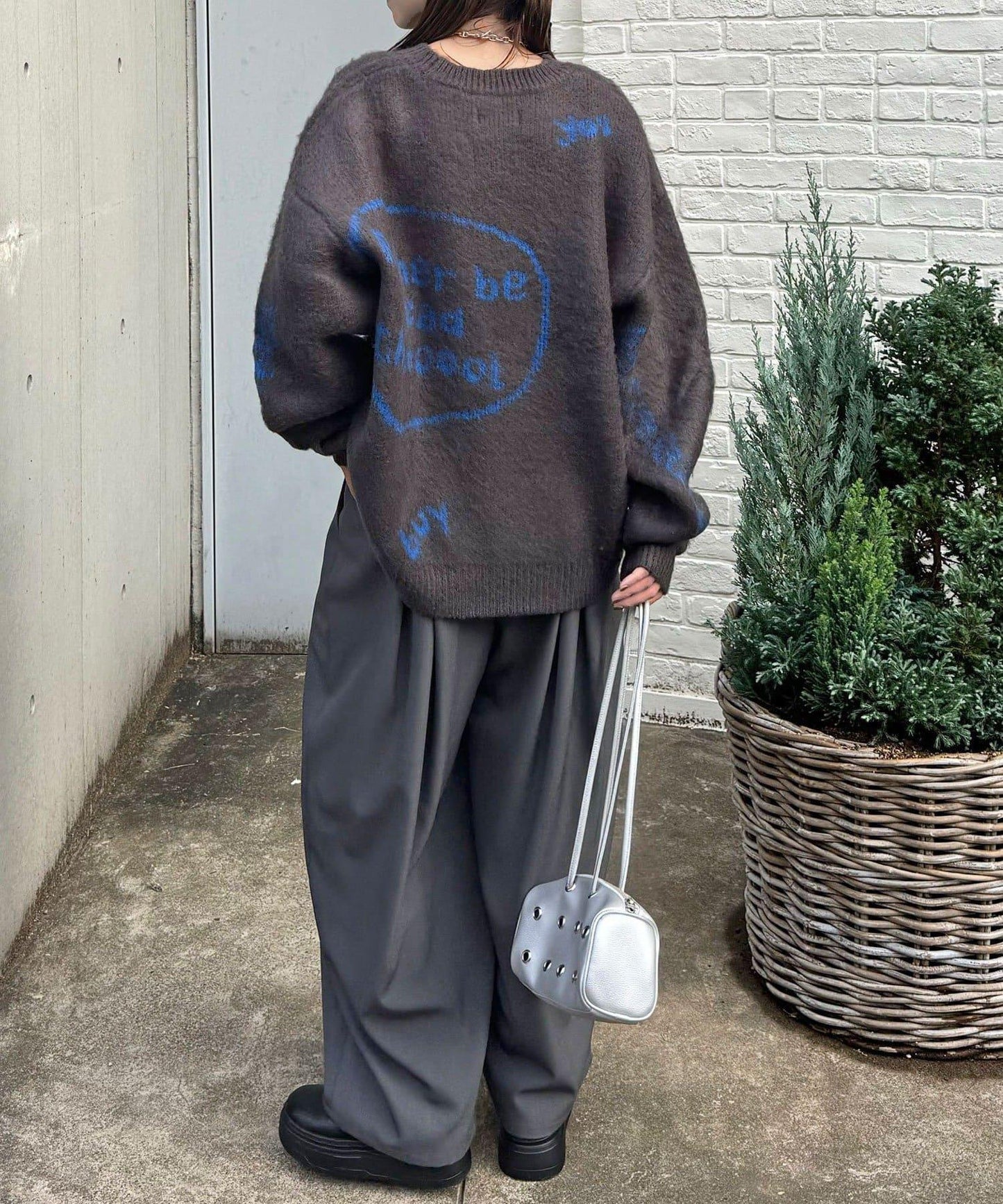 手工編織標誌針織衫