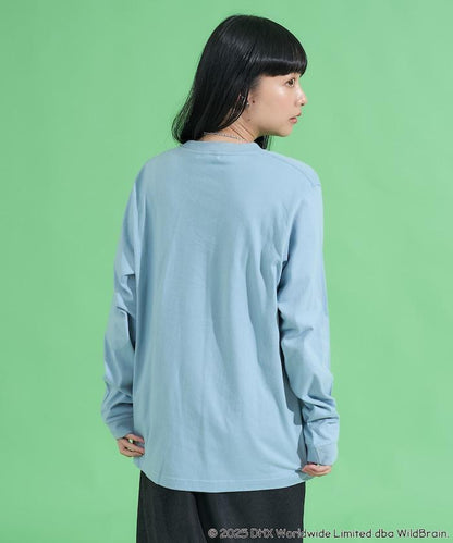 天線寶寶復古前印花長袖T恤