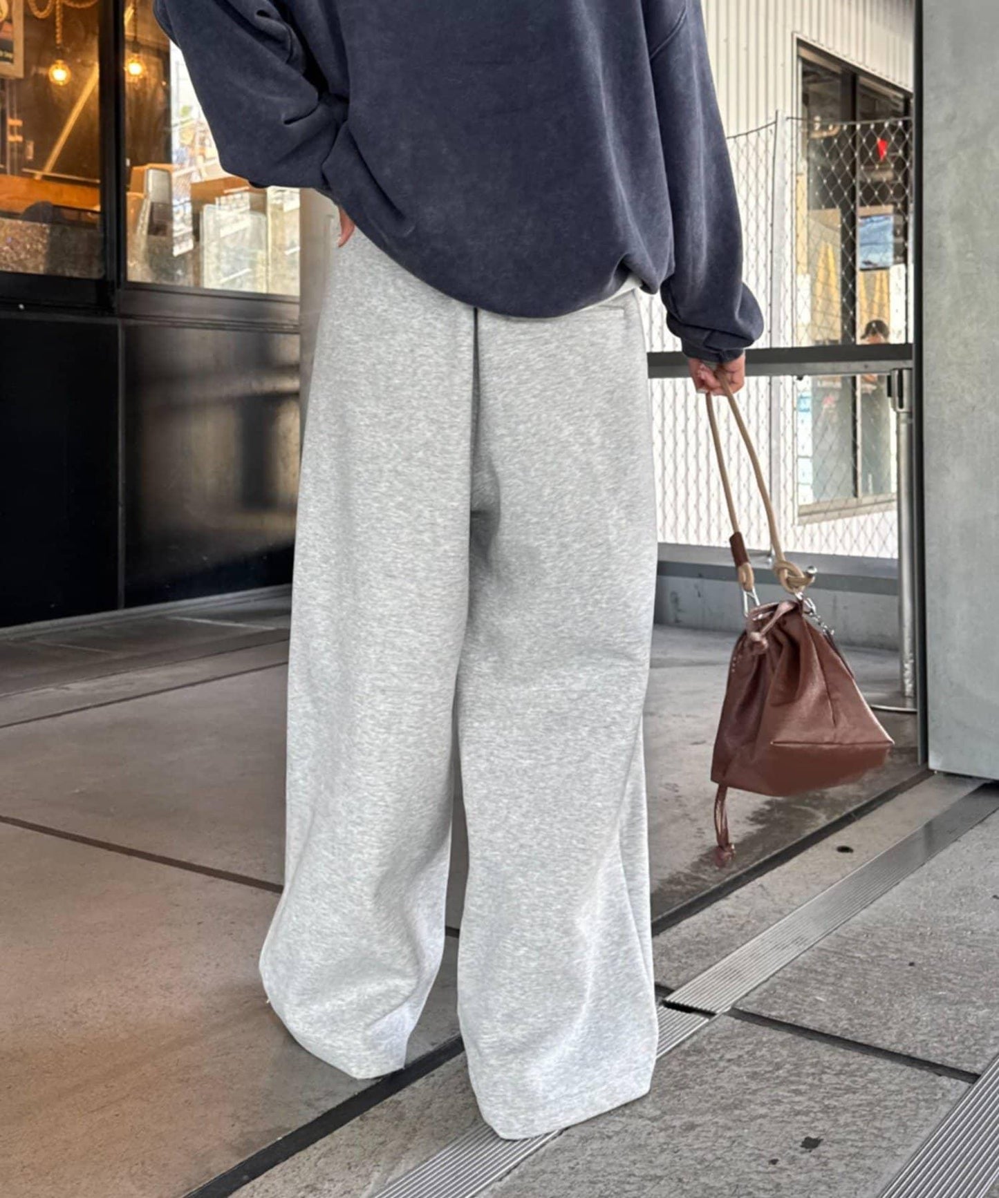 【UNISEX】加厚保暖衛褲寬鬆長褲