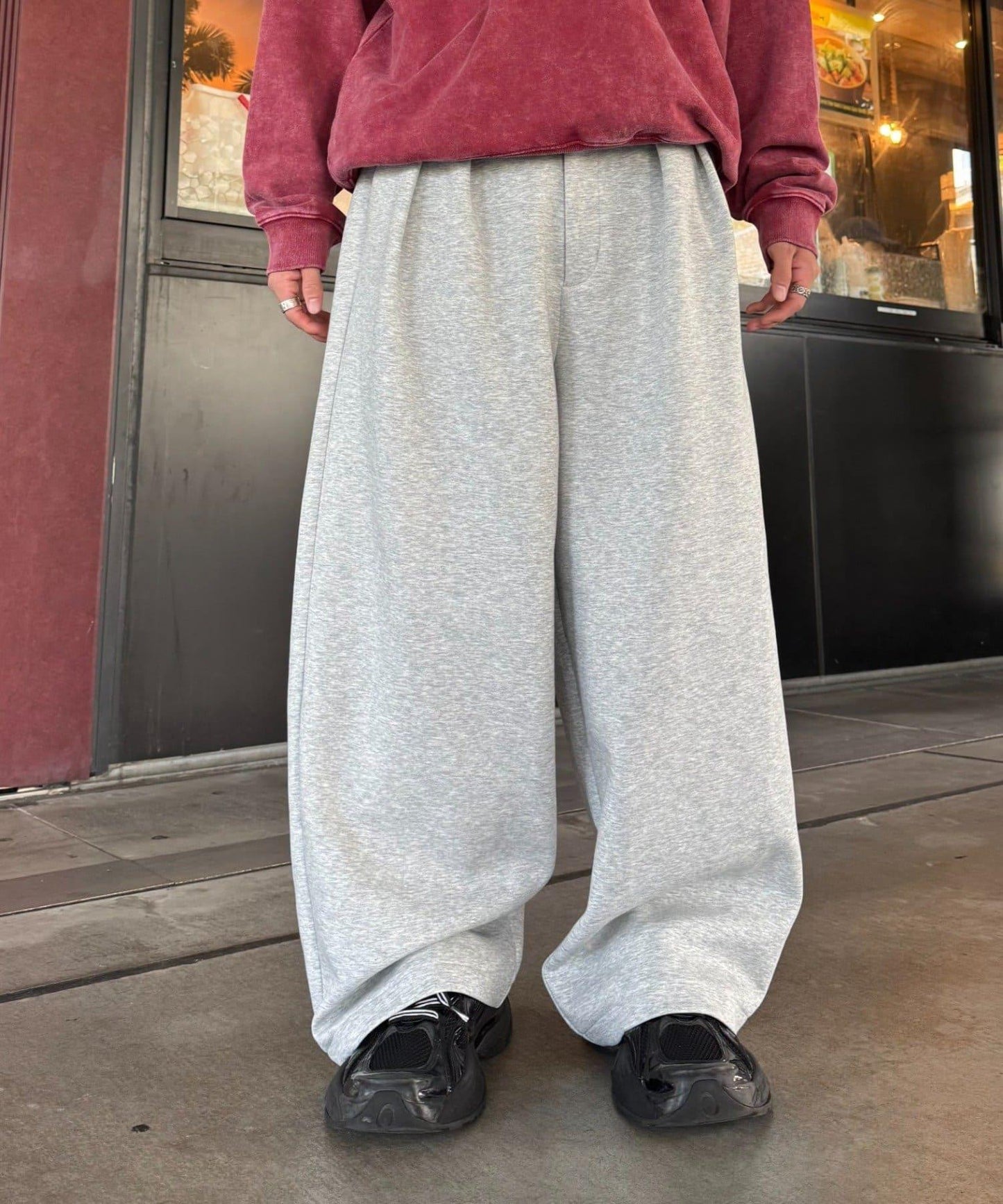 【UNISEX】加厚保暖衛褲寬鬆長褲