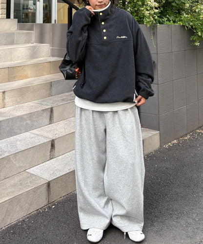 【UNISEX】加厚保暖衛褲寬鬆長褲