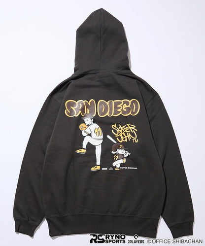 SKATER JOHN × RYNO SPORTS × MLB PLAYERS 達比修有投球印花連帽衛衣