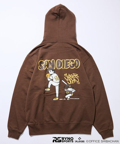 SKATER JOHN × RYNO SPORTS × MLB PLAYERS 達比修有投球印花連帽衛衣