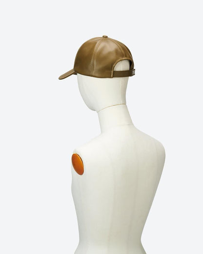 x KARL DONOGHUE LAMBSKIN 6PANEL CAP(No.EXKD252901)GREIGE (EXKD252901)