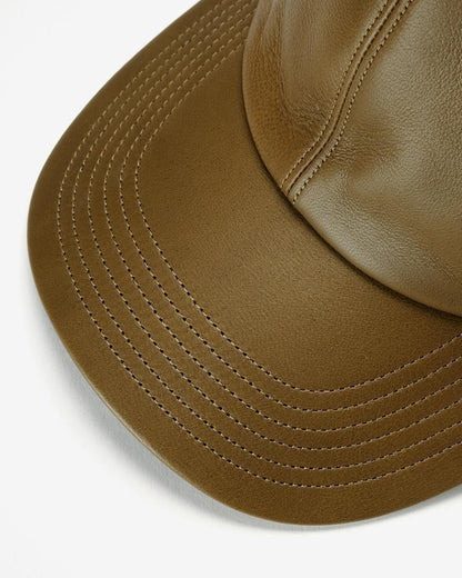 x KARL DONOGHUE LAMBSKIN 6PANEL CAP(No.EXKD252901)D.BROWN (EXKD252901)