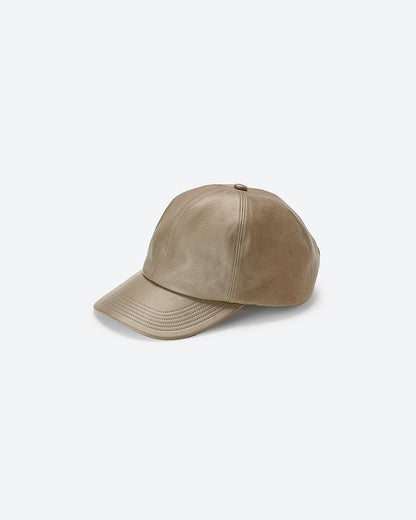 x KARL DONOGHUE LAMBSKIN 6PANEL CAP(No.EXKD252901)GREIGE (EXKD252901)