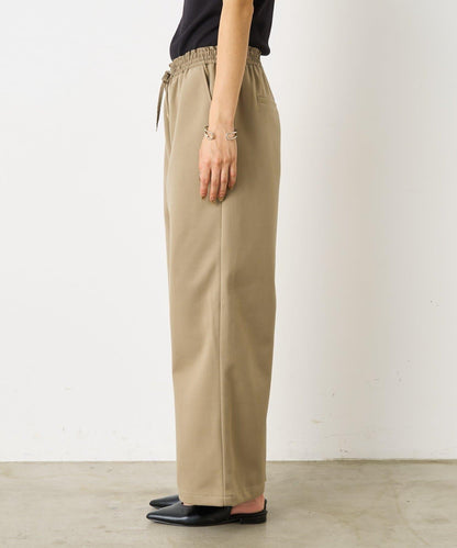 暖感緞面拼接休閒褲