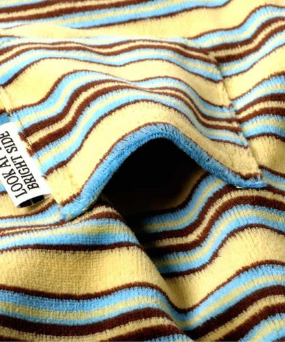 天鵝絨條紋長袖T恤