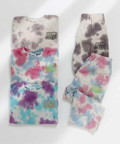 扎染針織長褲（可成套搭配） 十分褲