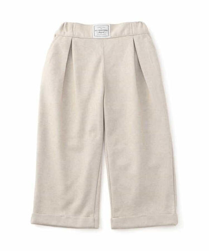 羊毛感寬鬆褶皺長褲 10分丈