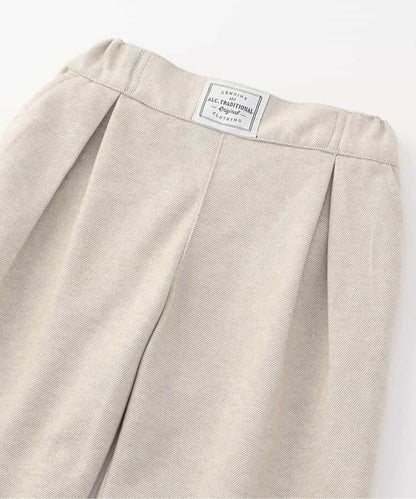 羊毛感寬鬆褶皺長褲 10分丈