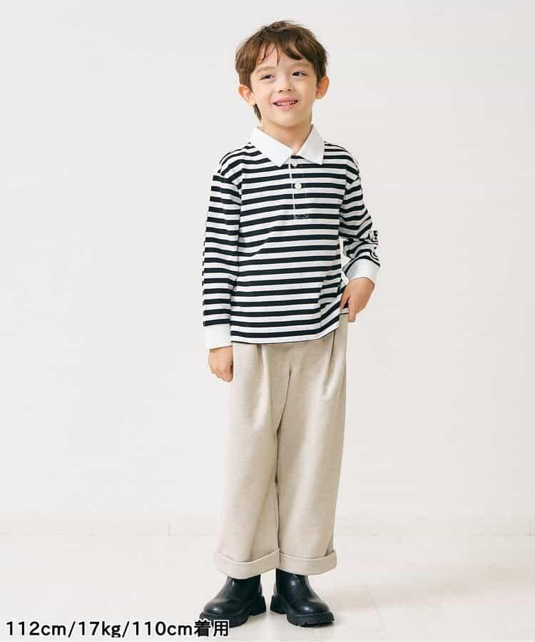 羊毛感寬鬆褶皺長褲 10分丈