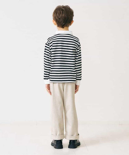 羊毛感寬鬆褶皺長褲 10分丈