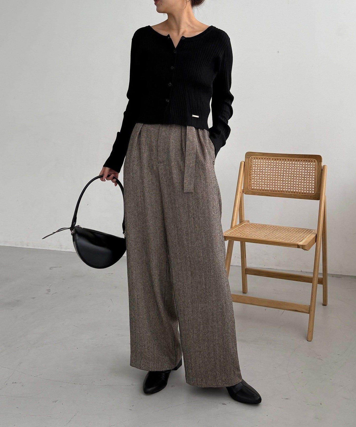 【CAPRICIEUX LE'MAGE】腰帶套裝斑點休閒褲