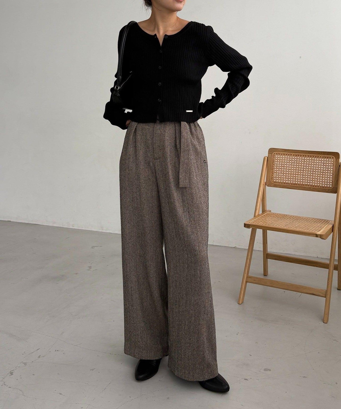 【CAPRICIEUX LE'MAGE】腰帶套裝斑點休閒褲