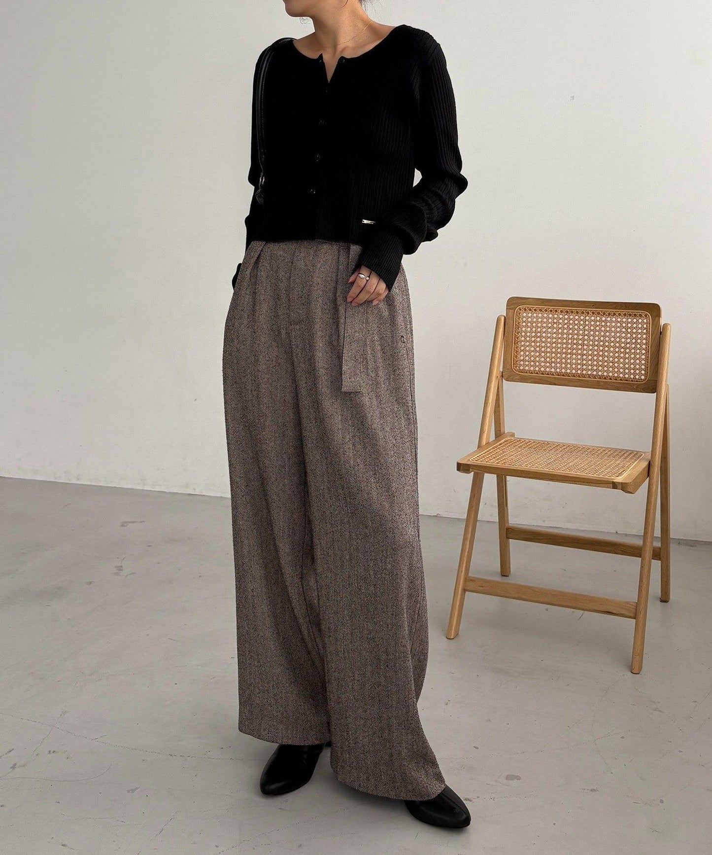 【CAPRICIEUX LE'MAGE】腰帶套裝斑點休閒褲