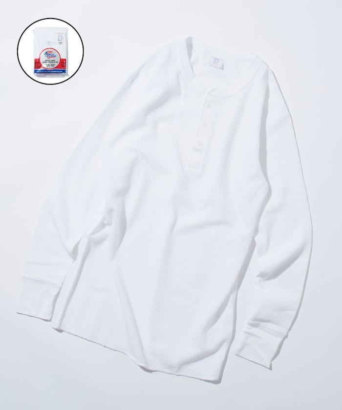 華夫格亨利領長袖套裝T恤 / 保暖內衣