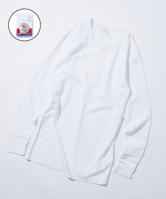 華夫格亨利領長袖套裝T恤 / 保暖內衣