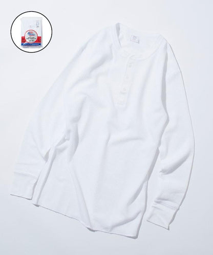 華夫格亨利領長袖套裝T恤 / 保暖內衣